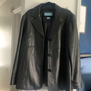 Black Nine West leather jacket